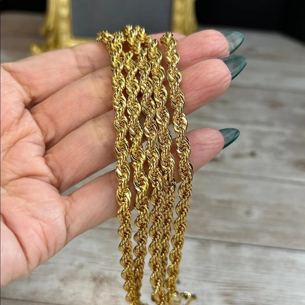 Bold Elegance Gold 5 Strand Rope Bracelet